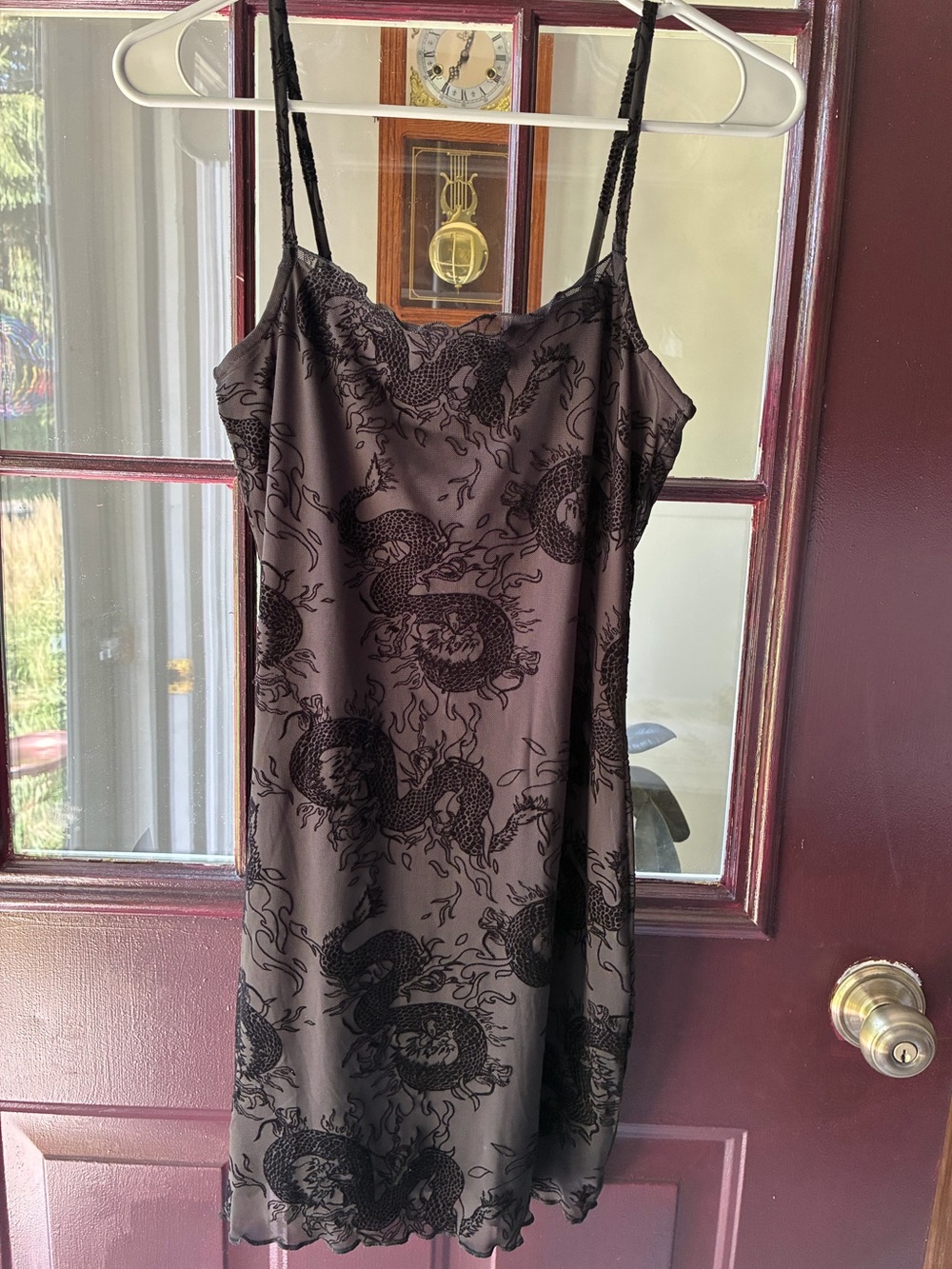 Black Dragon Print Dress